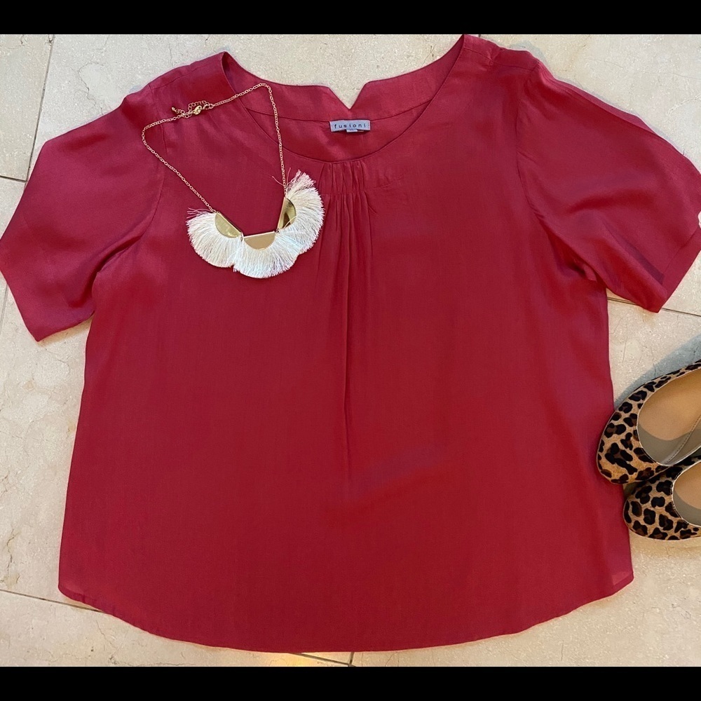 Italian Brand Fusioni Blouse Pink Size XL